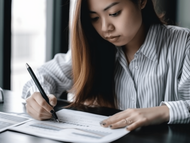 woman who is working on her business